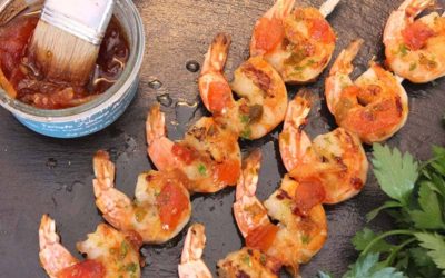 GRILLED SHRIMP WITH TOMATO JALAPENO MARMALADE