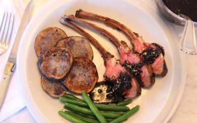 RACK OF LAMB WITH BLACKBERRY ROSEMARY SAUCE