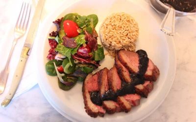 SEARED DUCK BREAST WITH BLACKBERRY ROSEMARY SAUCE