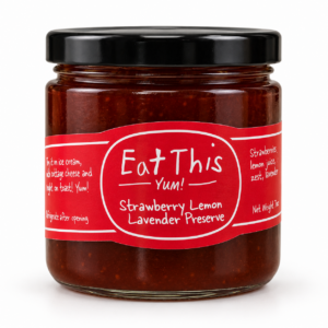 Strawberry Lavender Lemon Zest Preserve TARIFF JAR